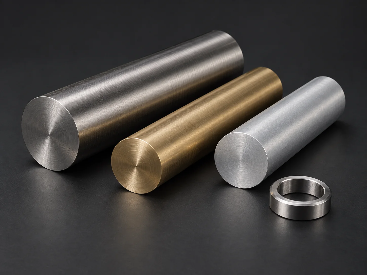 Illustrative material bars and machined ring