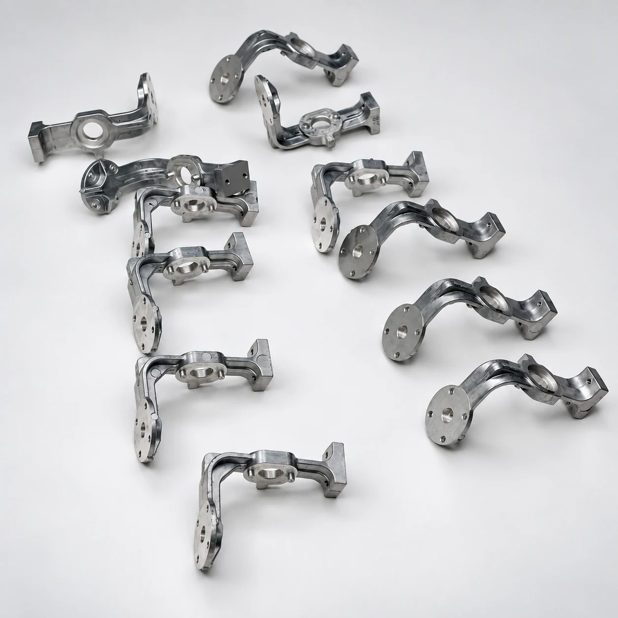 Aluminum vice clamp — AI-assisted studio presentation based on the original Chengshuo photograph