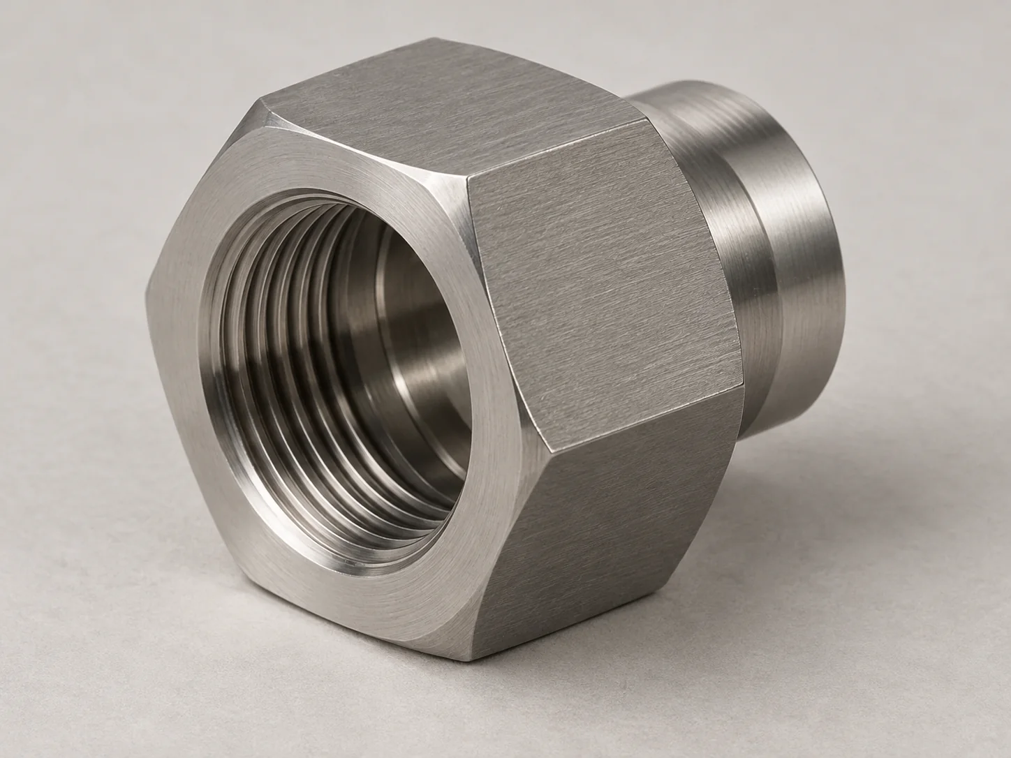 Face-seal gland nut — AI-generated engineering concept